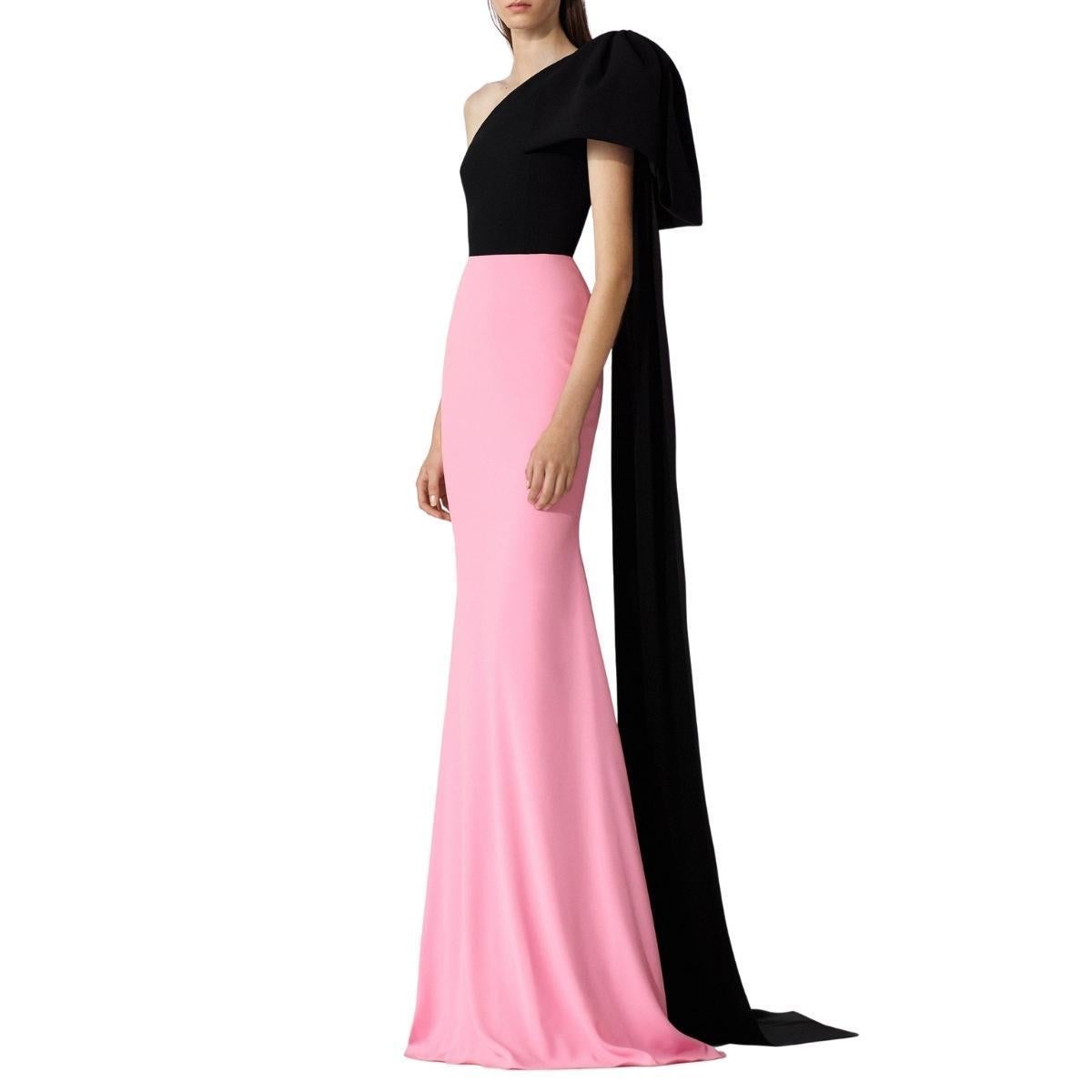 Pink Alex Perry Anderson Two-Tone Crepe Gown sz AU 14 US10