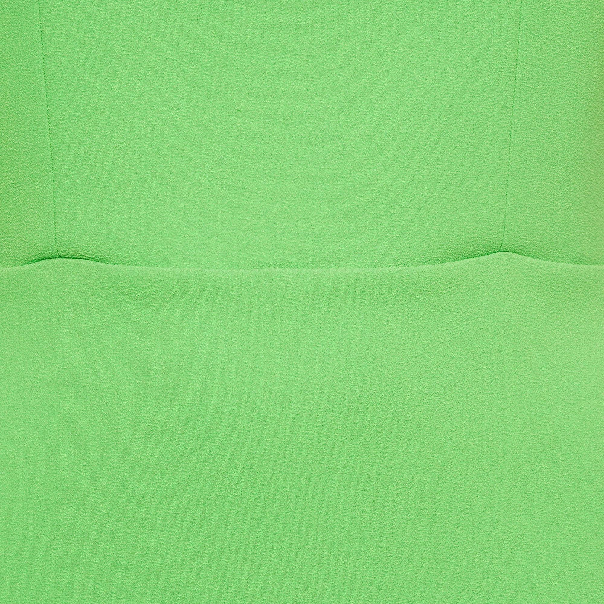 Vert Alex Perry - Mini robe simple vert pomme en crêpe extensible M en vente