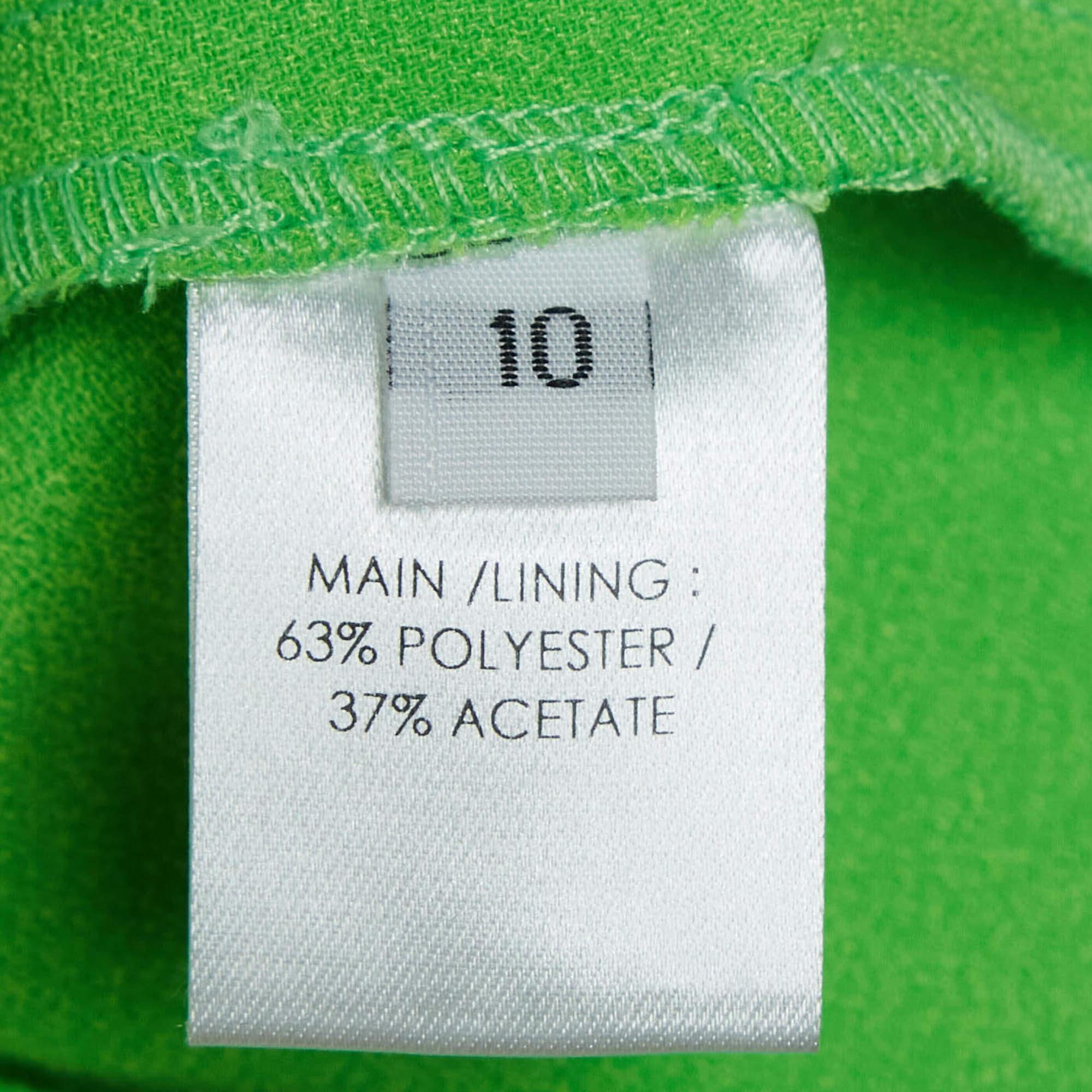 Alex Perry - Mini robe simple vert pomme en crêpe extensible M Pour femmes en vente