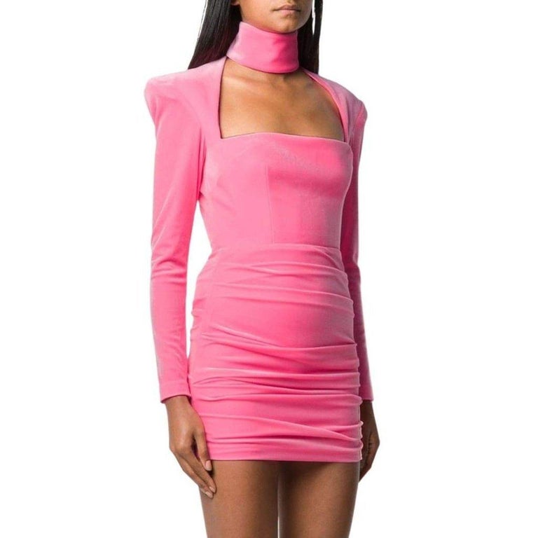 strapless open back dress Pink Carnation Maxi Dress