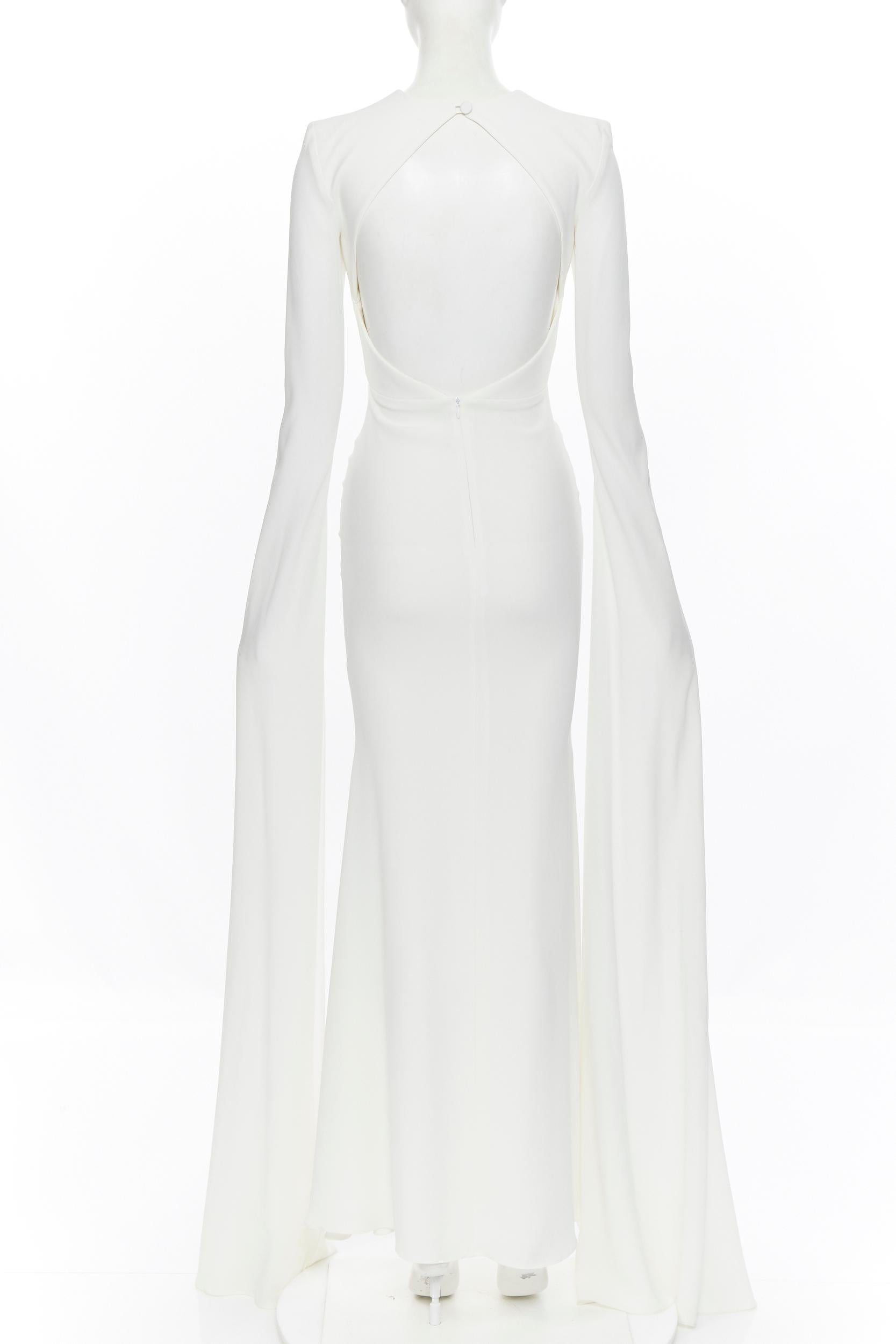 white cape dress