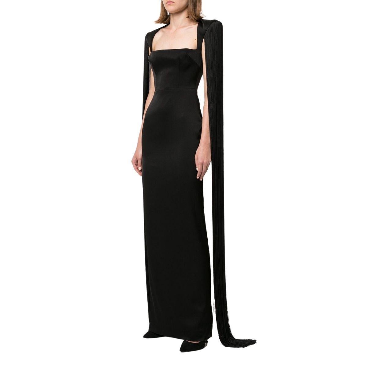 Alex Perry Dallas Fringed-Sleeve Gown AU 16 / US 12 In New Condition For Sale In Brossard, QC