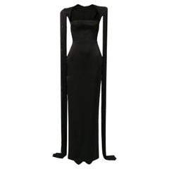 Alex Perry Dallas Fringed-Sleeve Gown