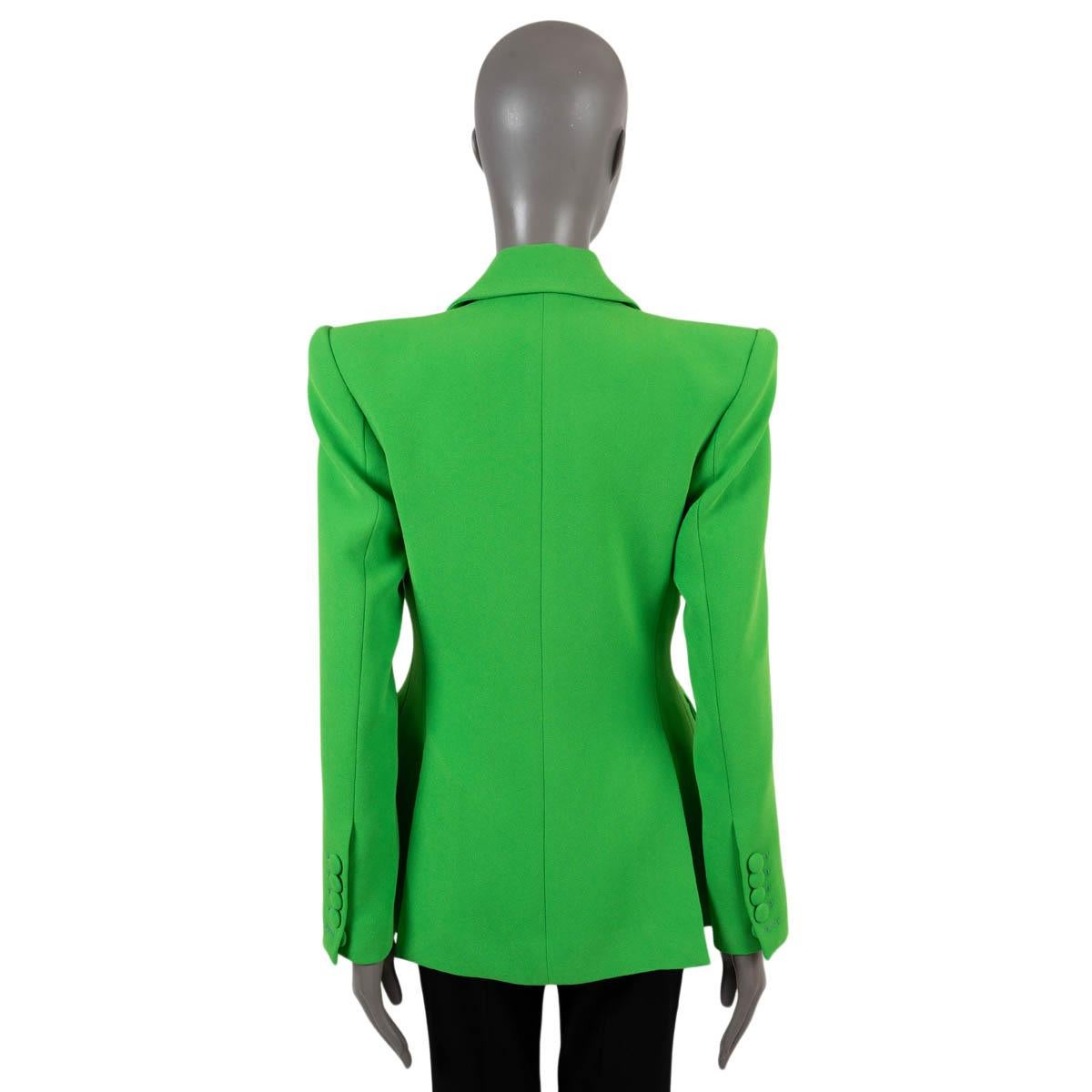 ALEX PERRY grass green CARTER CREPE Blazer Jacket 8 S In Good Condition For Sale In Zürich, CH
