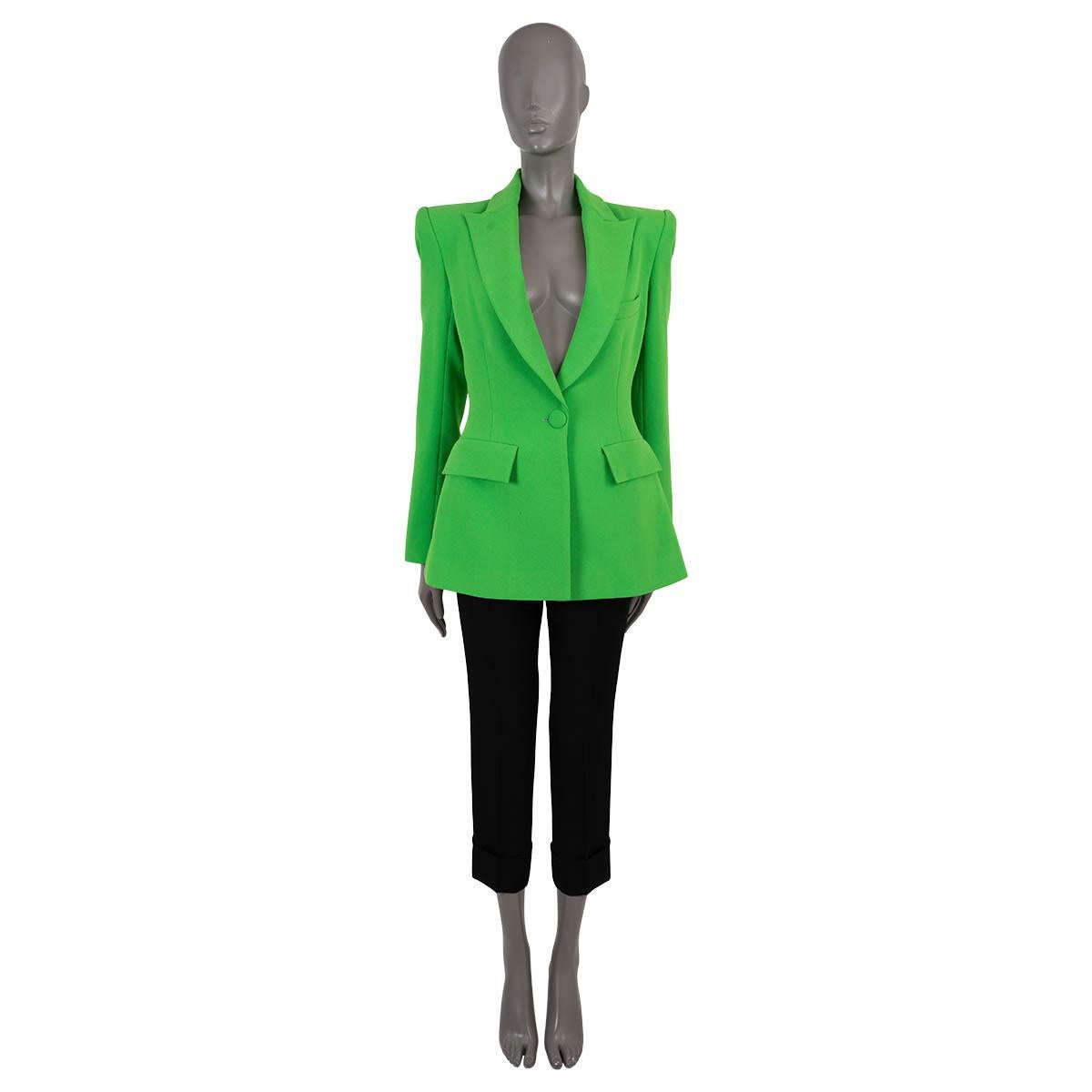 Women's ALEX PERRY grass green CARTER CREPE Blazer Jacket 8 S For Sale