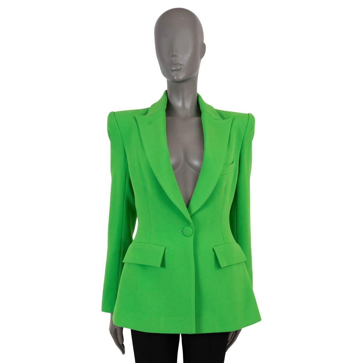 ALEX PERRY grass green CARTER CREPE Blazer Jacket 8 S For Sale