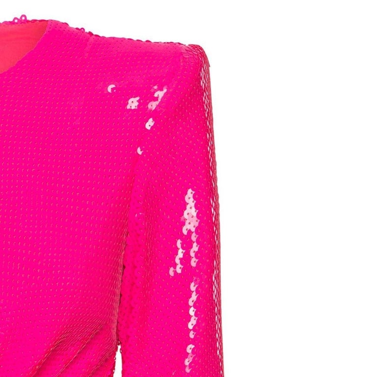 alex perry pink sequin dress Alex Perry Elliot Off Shoulder Pink Sequin Dress