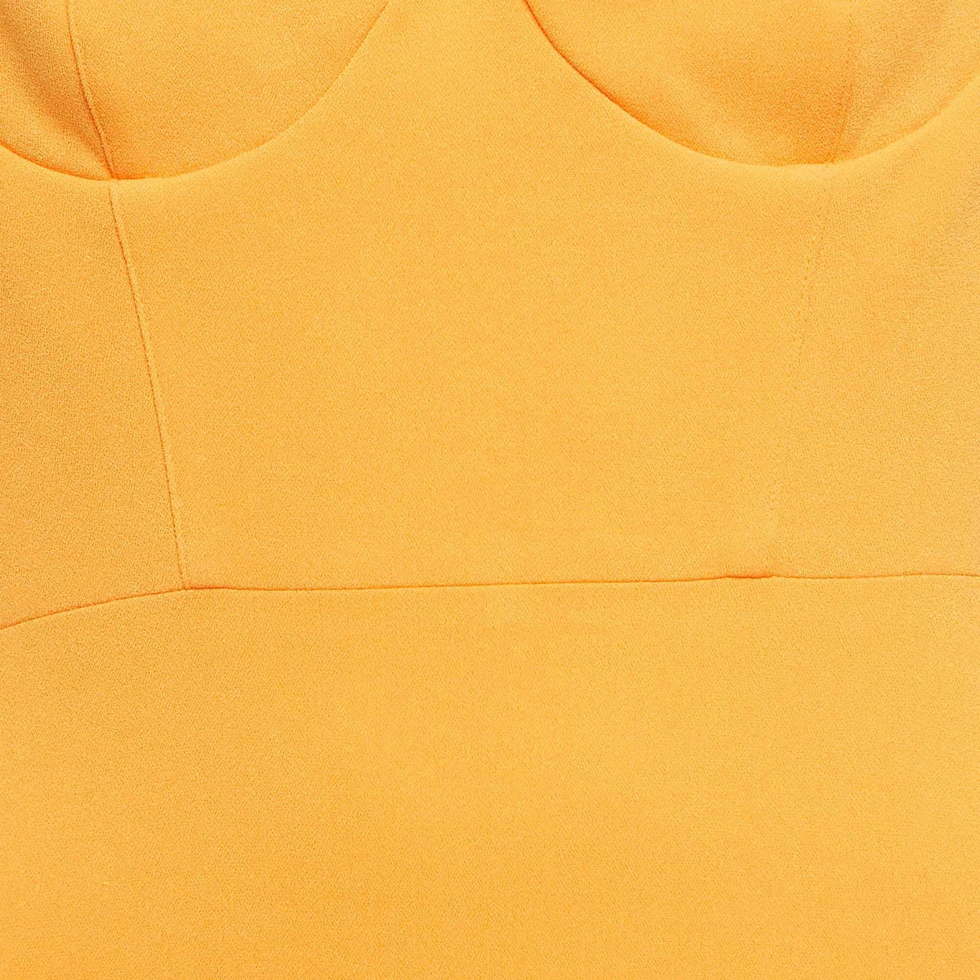 Orange Alex Perry - Robe midi Lee orange en crêpe extensible M en vente