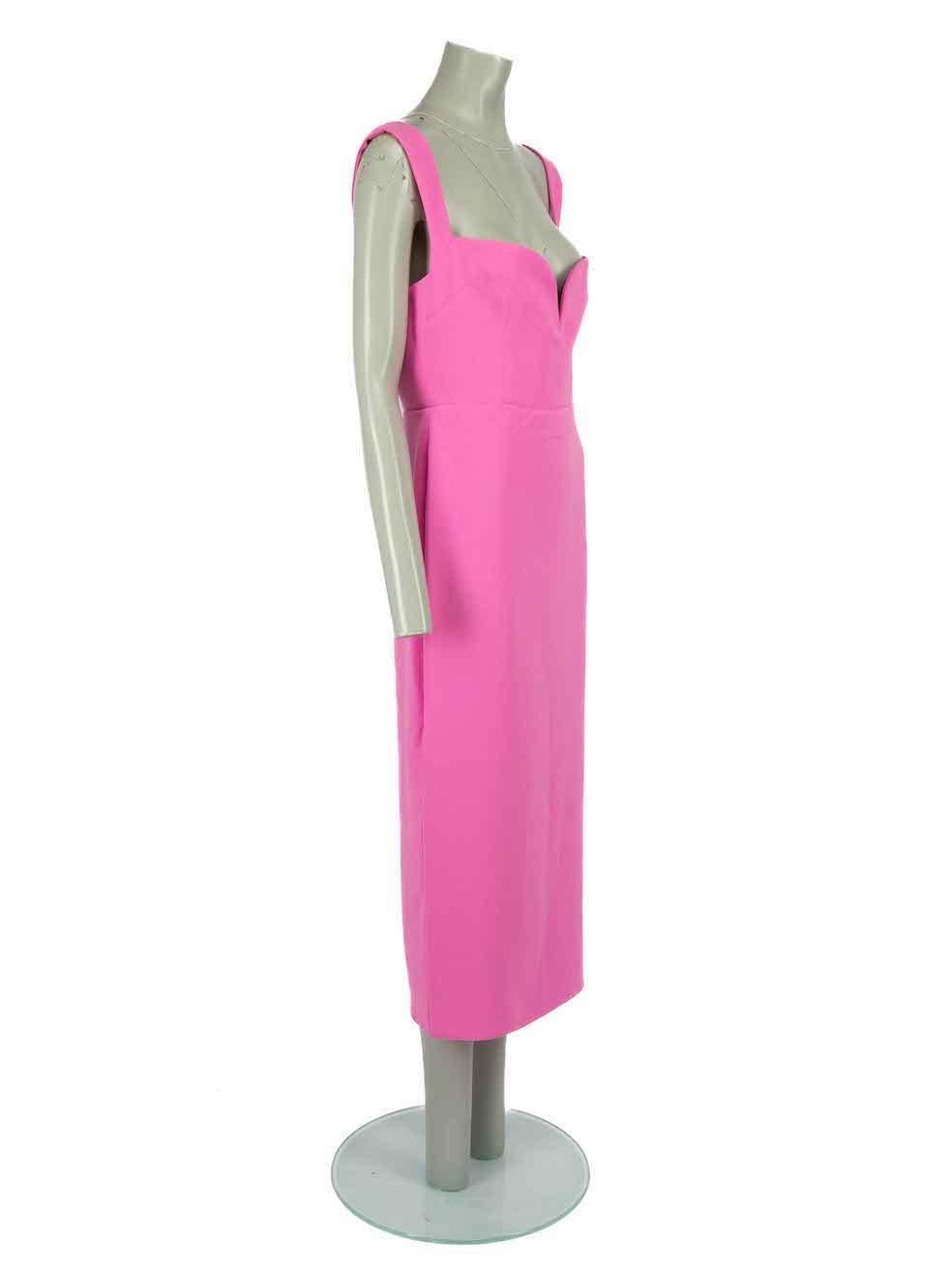 CONDITION is Very good. Hardly any visible wear to dress is evident on this used Alex Perry designer resale item.

Details
Pink
Polyester
Dress
Sleeveless
Sweetheart neckline
Boned bodice
Midi
Back zip fastening

Made in China

Composition
63%