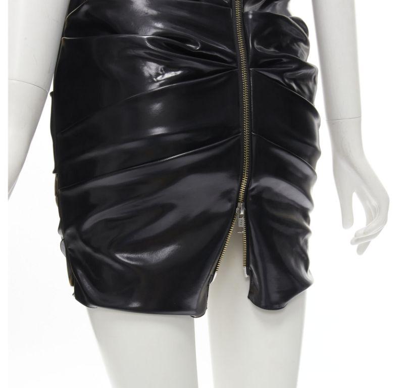 ALEX PERRY Runway Deacon black vinyl latek ruched strapless dress UK6 XS
Reference: AAWC/A00143
Brand: Alex Perry
Collection: Runway
As seen on: Kourtney Kardashian
Material: Polyester, Blend
Color: Black
Pattern: Solid
Closure: Zip
Lining: Fully