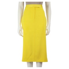 Alex Perry Yellow Midi Pencil Skirt Size L