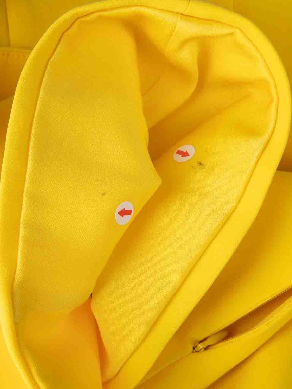 Women's Alex Perry Yellow Strap Detail Long Sleeve Top Size M For Sale