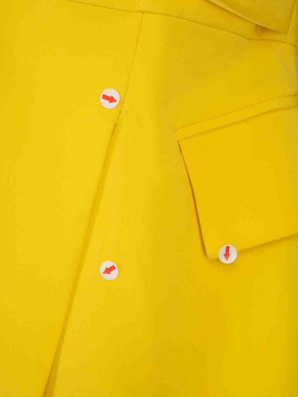 Alex Perry Yellow Strap Detail Long Sleeve Top Size M For Sale 1