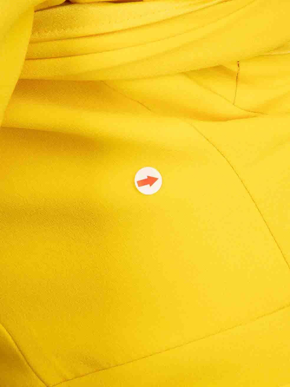 Alex Perry Yellow Strap Detail Long Sleeve Top Size M For Sale 4