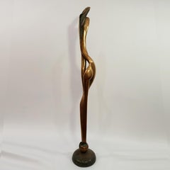 Adam and Eve. The kiss. Bronze sculpture 90s.