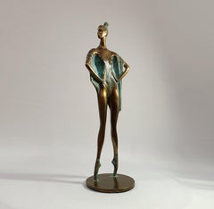 At the training class. Ballet series, bronze figurine.