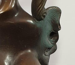 Butterfly. Cast bronze female body sculpture, unique