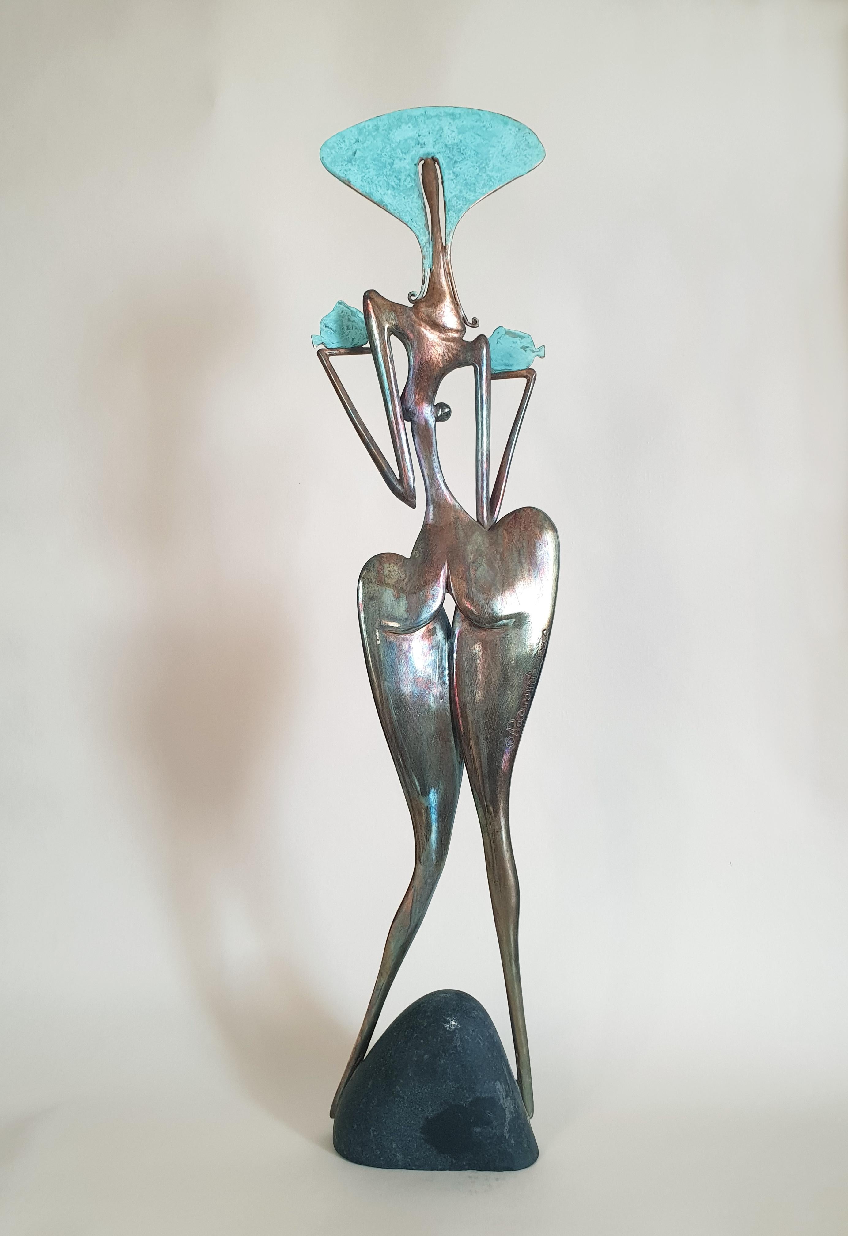 Fiona - Gold Nude Sculpture by Alex Radionov