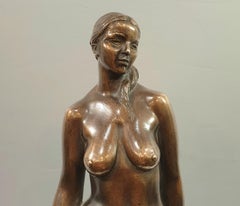 Aktmodell. Vintage-Sammlerskulptur, Bronzeguss, 1987