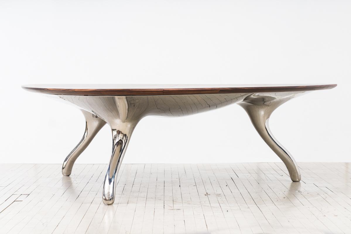 Polished Alex Roskin, Grand Asymmetric Dining Table, USA For Sale