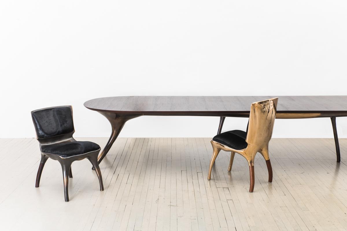 Bronze Alex Roskin, Monumental Dining Table, USA For Sale