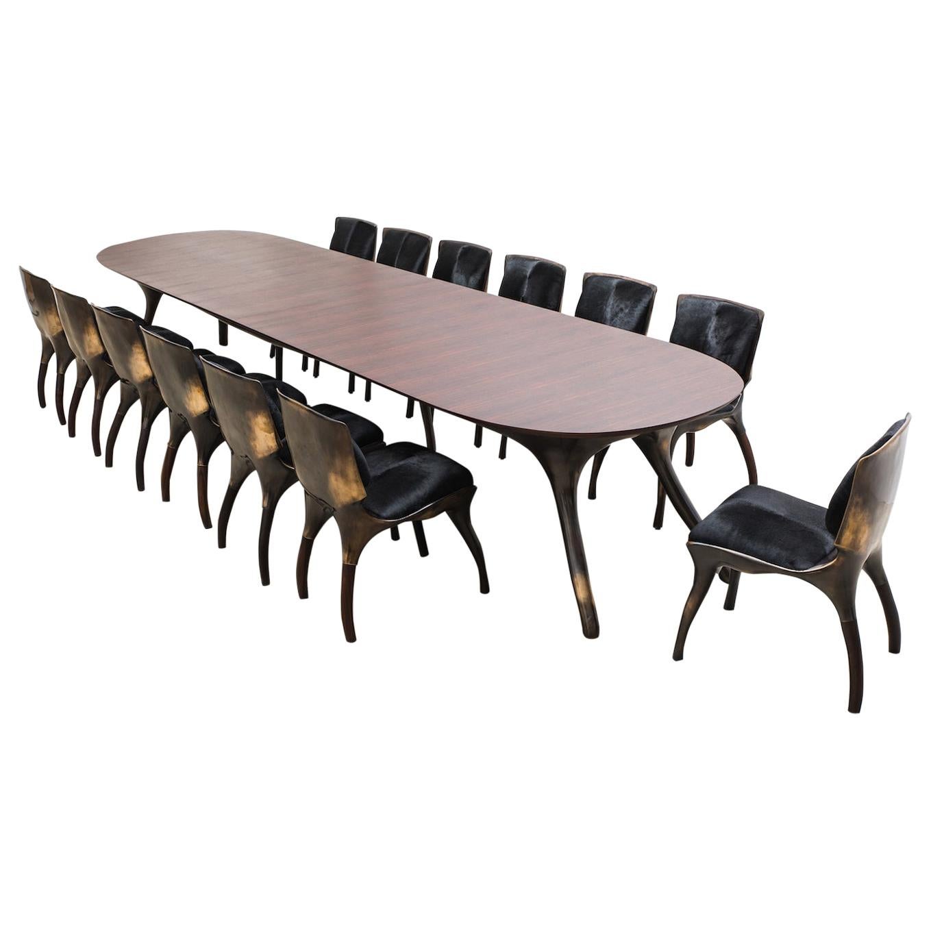 Alex Roskin, Monumental Dining Table, USA For Sale