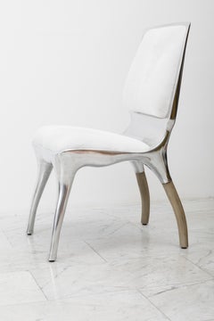 Alex Roskin, Tusk High Chair in Polished Aluminum, USA