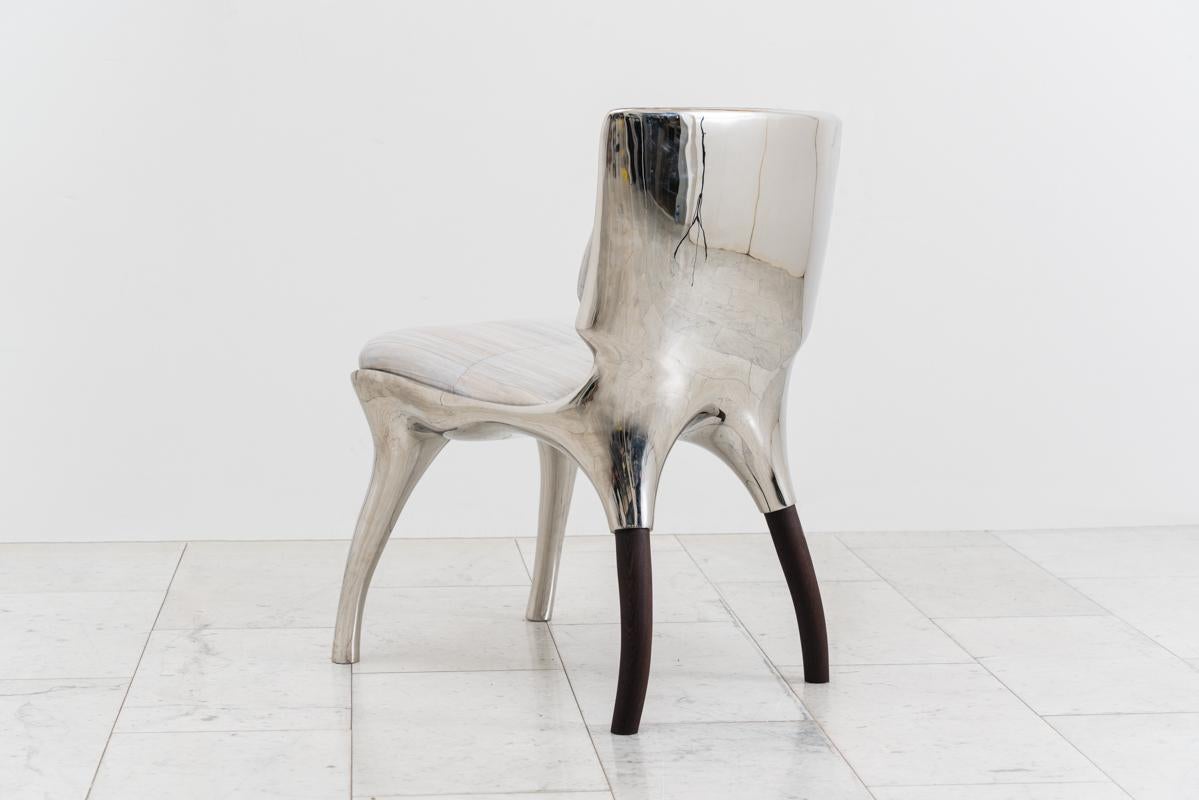 Alex Roskin, Tusk Low Chair in Stainless Steel, USA In New Condition For Sale In New York, NY