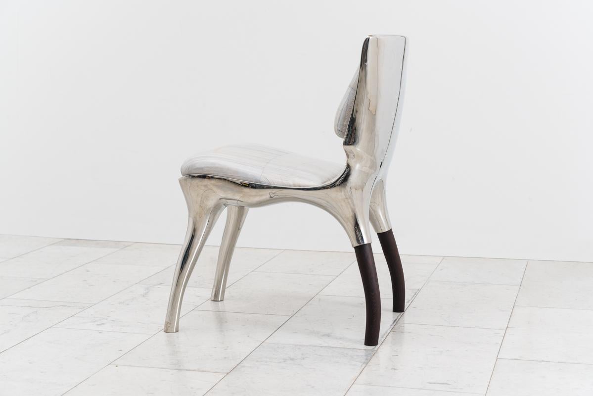 Contemporary Alex Roskin, Tusk Low Chair in Stainless Steel, USA For Sale