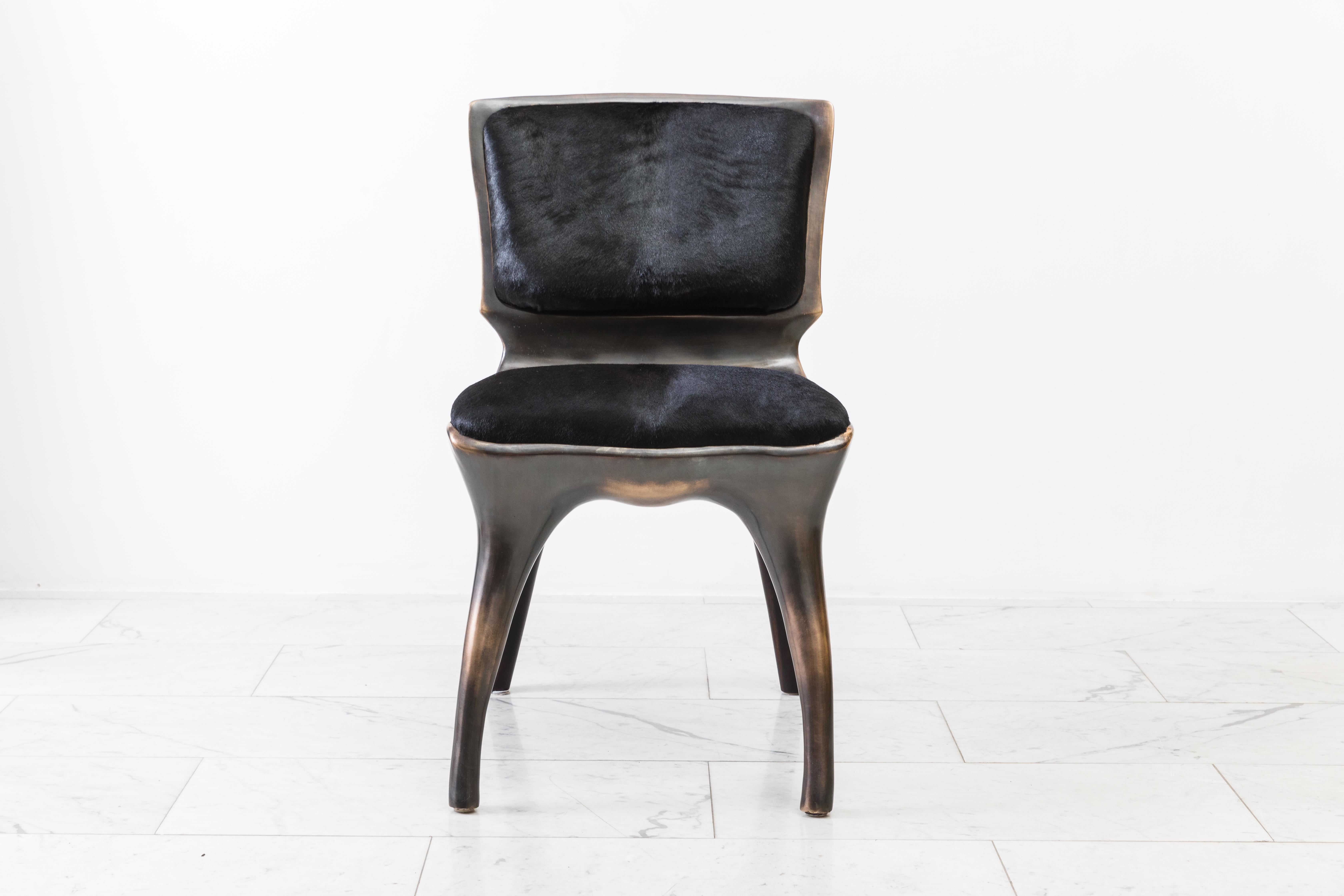 Alex Roskin, Tusk Low Chair in Cast Bronze, USA In New Condition For Sale In New York, NY