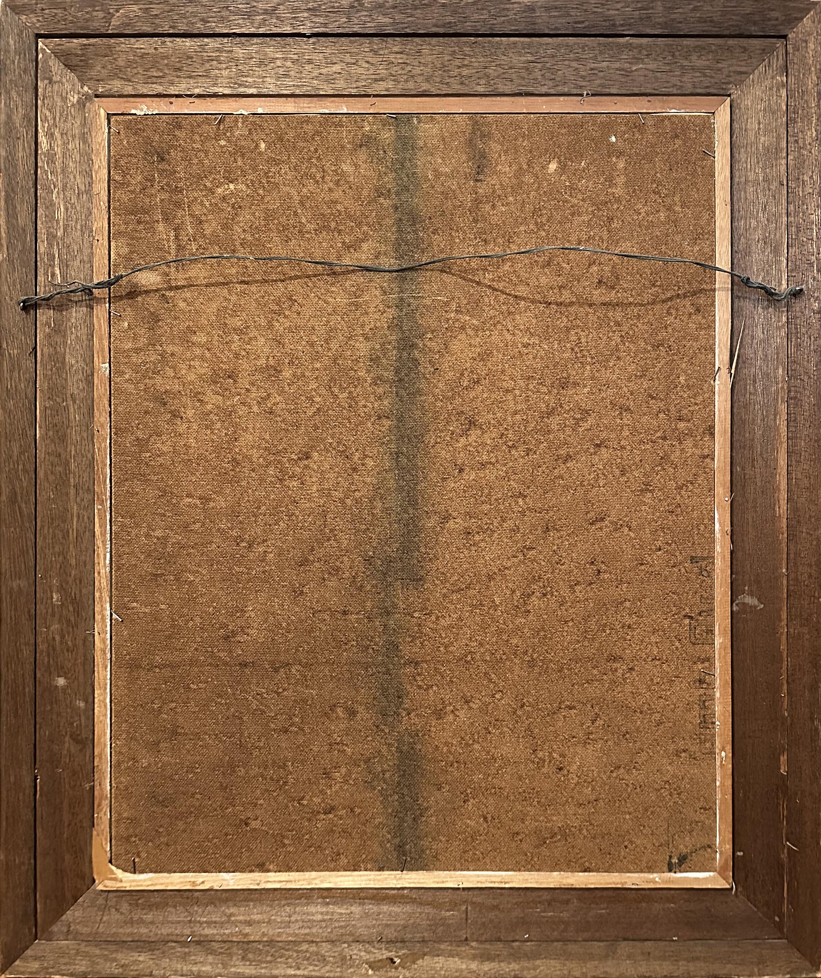 Nu posant dans un miroir, huile moderne et sable sur Masonite par Alex Schloss en vente 1