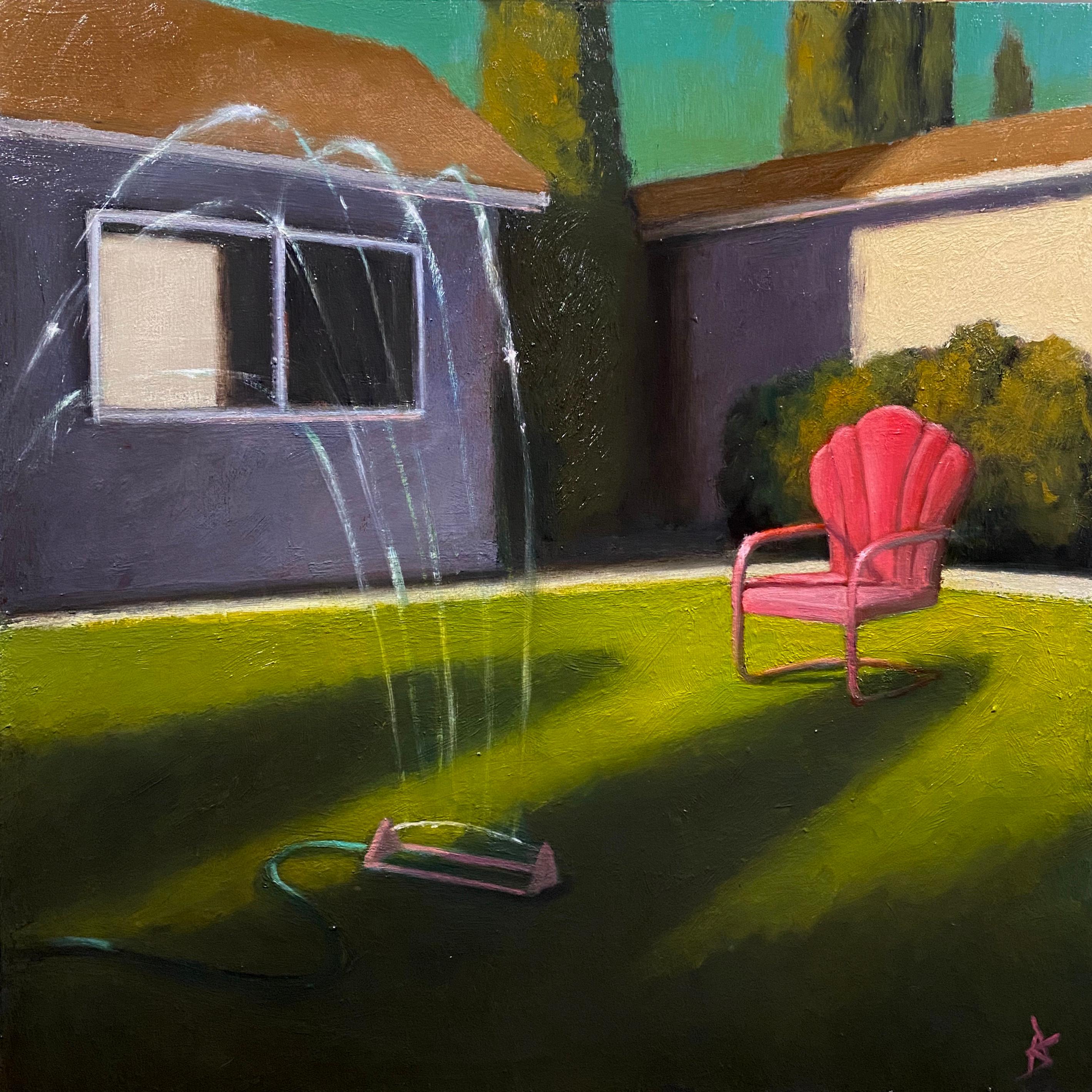 Suburban Landscape 6 - Painting by Alex Selkowitz