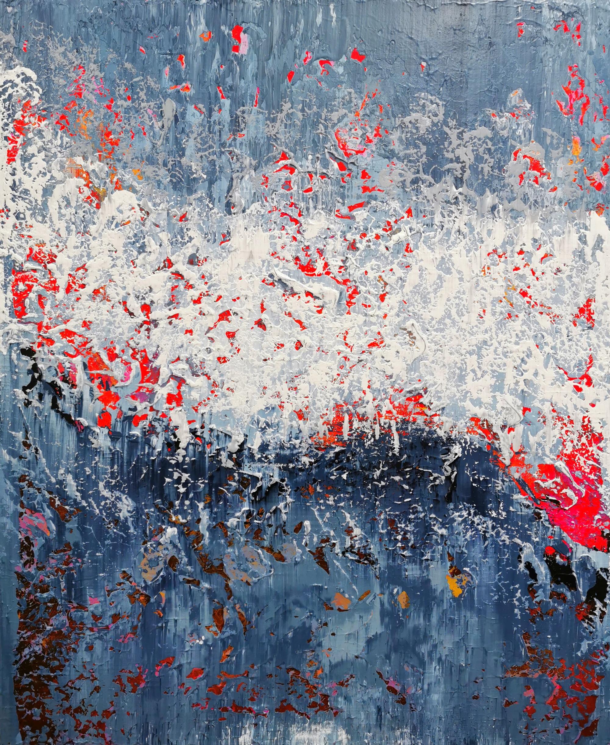 Abstract 1186 Acrylic Painting on Canvas, Signed, Modern, 120x100 cm