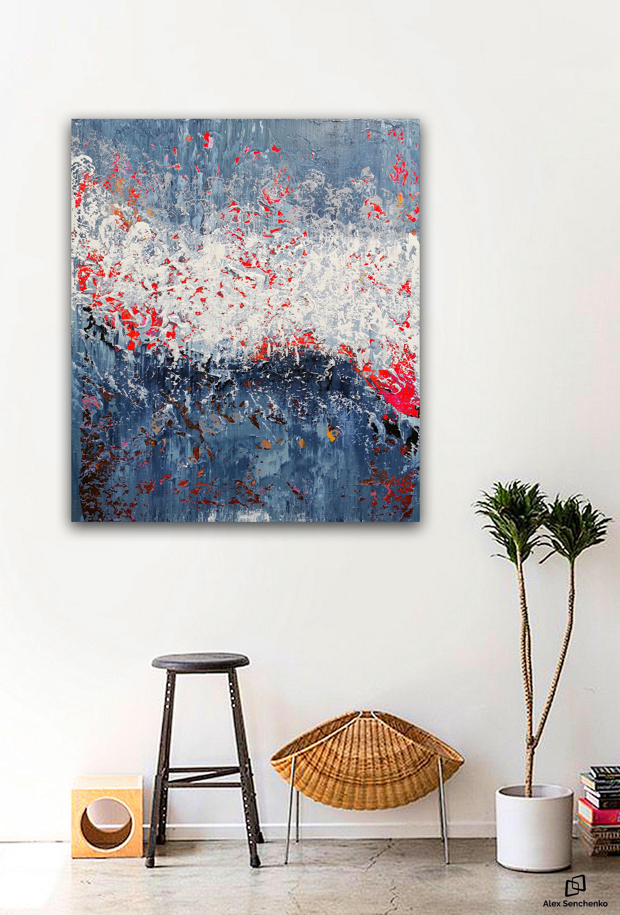 Abstract 1186 - painting is a powerful vision of Love’s vibration, Compassion’s strength, and Hope’s vitality. Woosh away your worries! Feel the exhilarating and mighty presence of Warmth of Love lifting you ever higher toward actualizing your