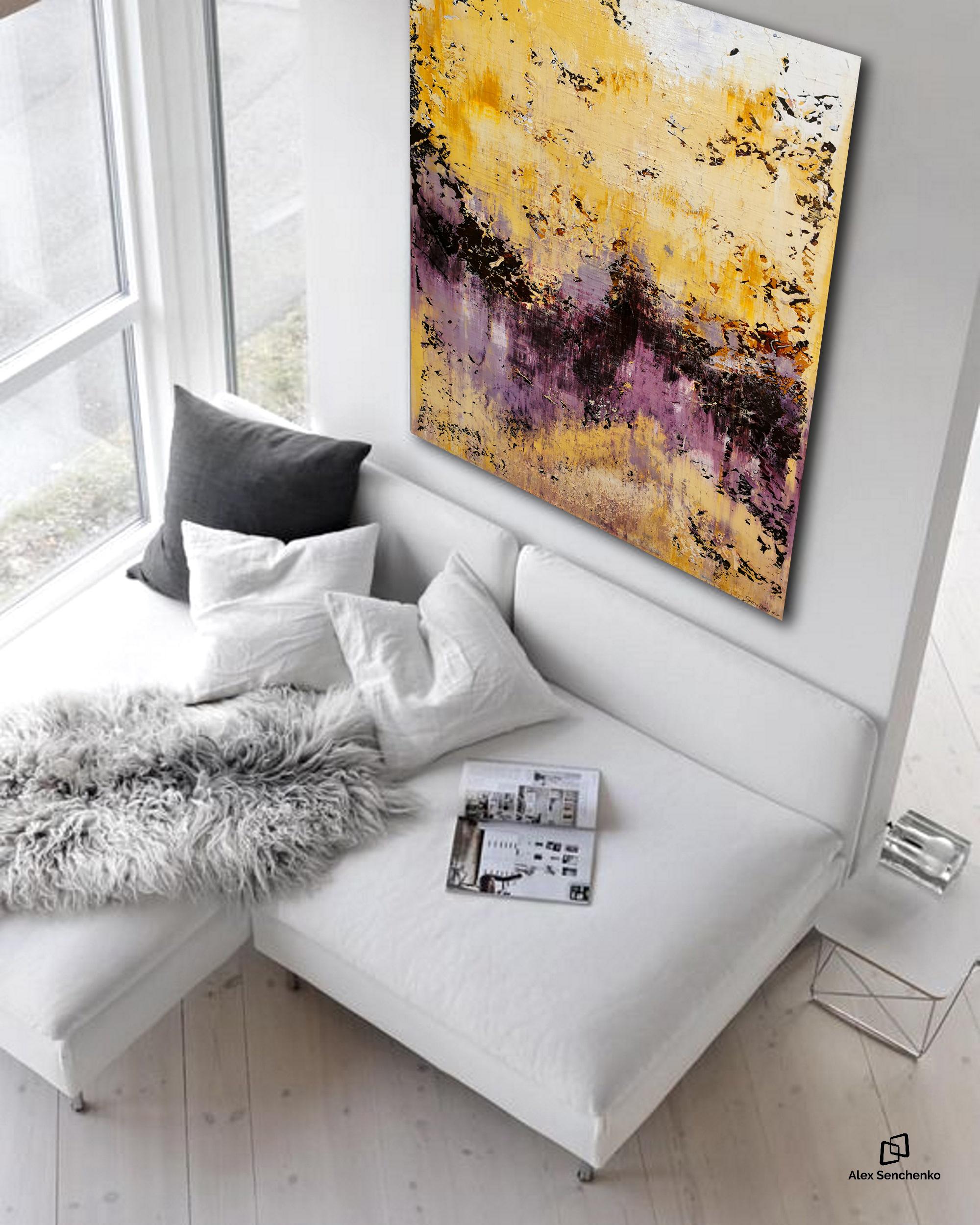 Estratto 1239 - Abstract Painting Beige di Alex Senchenko
