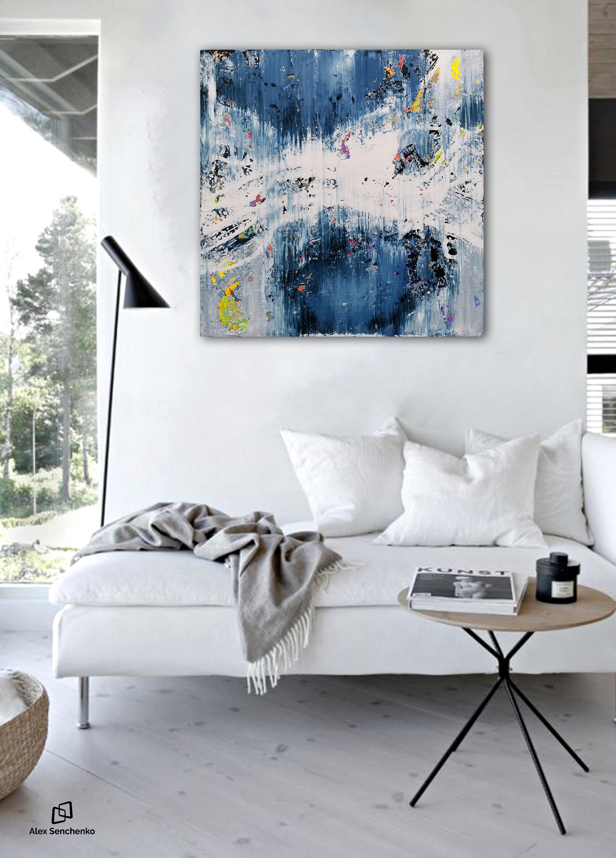 Riempi la tua casa con ciò che ti ispira.
Questa opera d'arte originale di Alex Senchenko è un pezzo astratto e contemporaneo in acrilico su tela. Perfetto per una stanza che ha bisogno di un'esplosione di colore.
Viene fornito con un certificato di