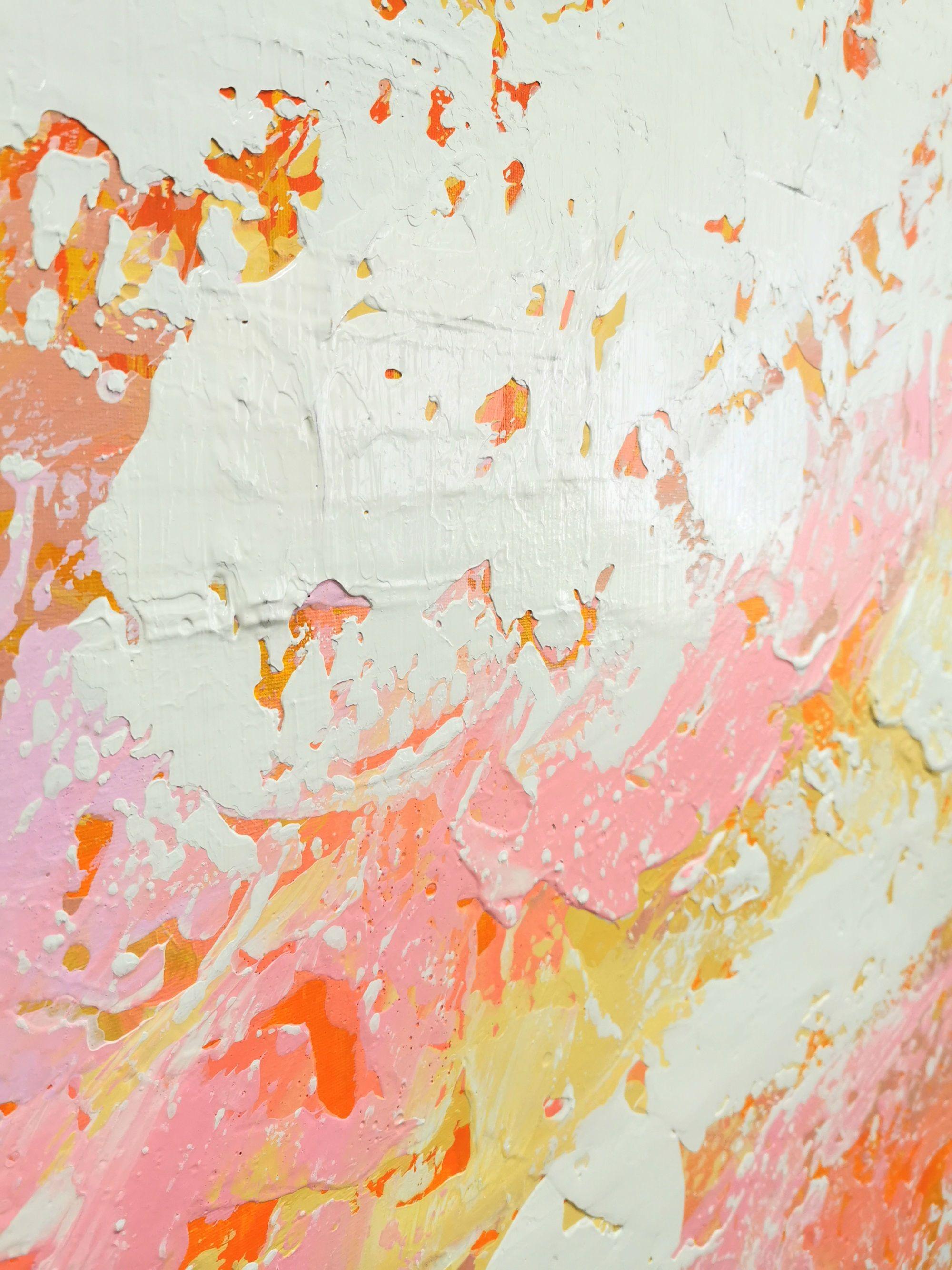 Astratto 2176, Pittura, Acrilico su tela - Abstract Painting Arancia di Alex Senchenko