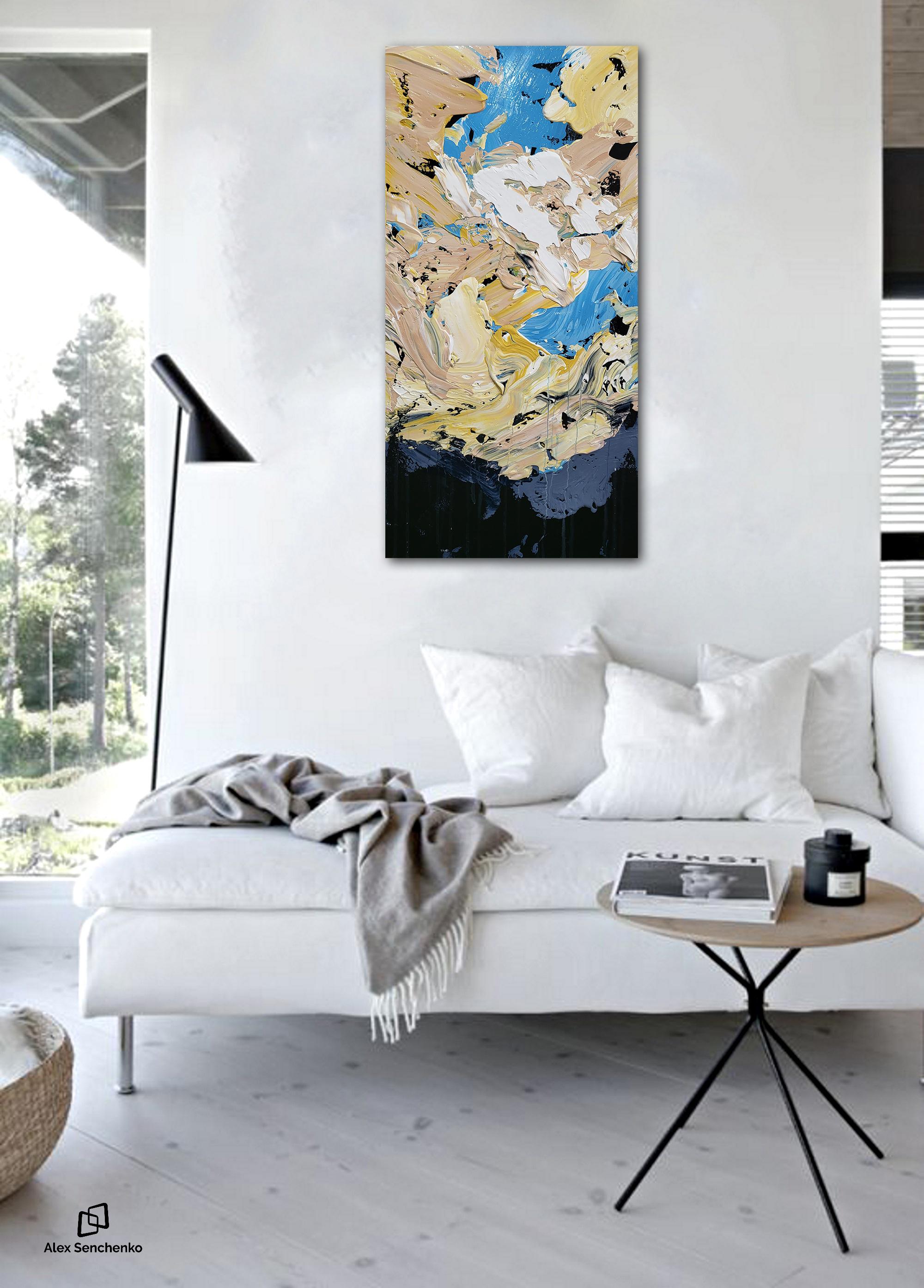Astratto 22111 - Abstract Painting Beige di Alex Senchenko