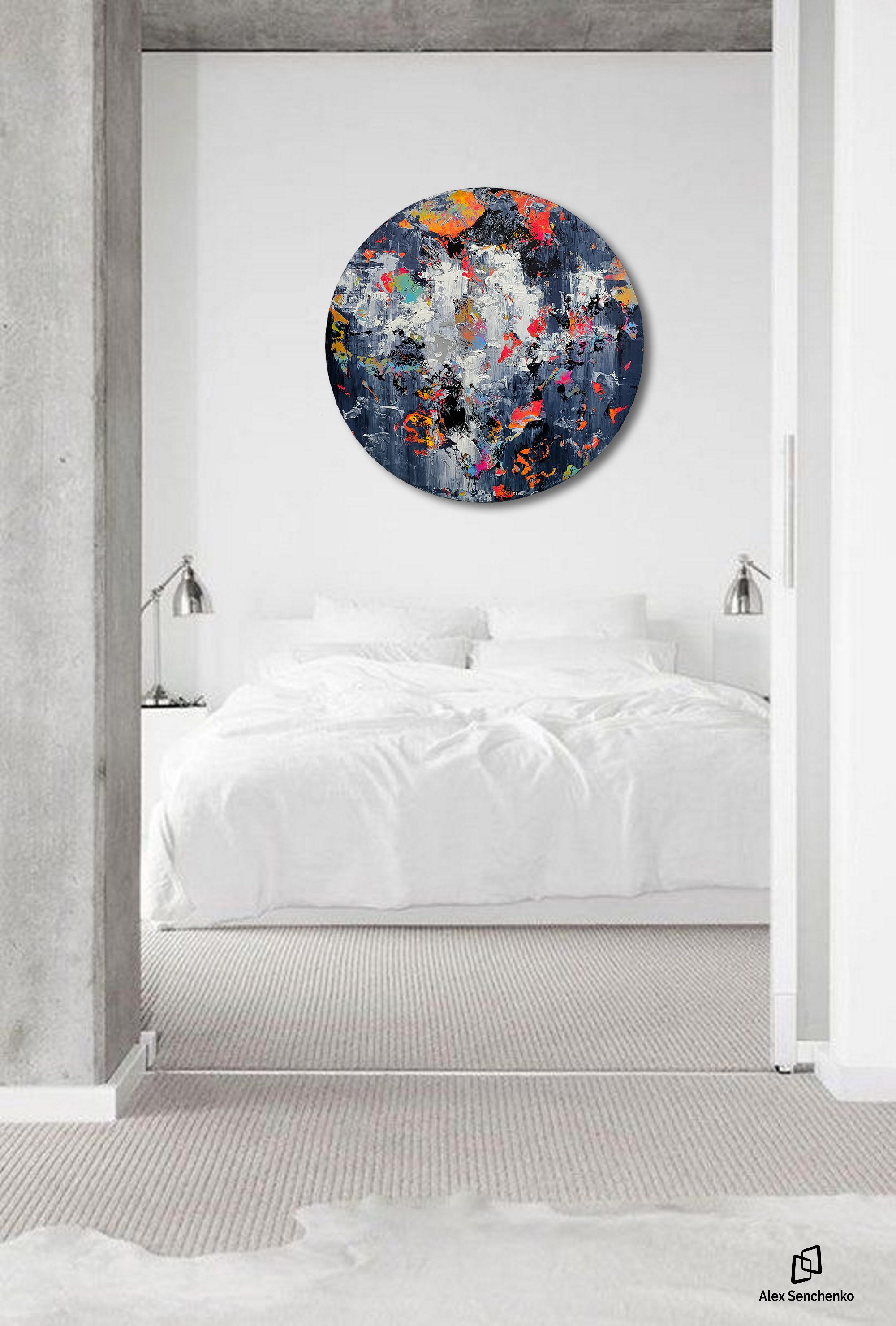 Astratto 22114 - Abstract Painting Nero di Alex Senchenko
