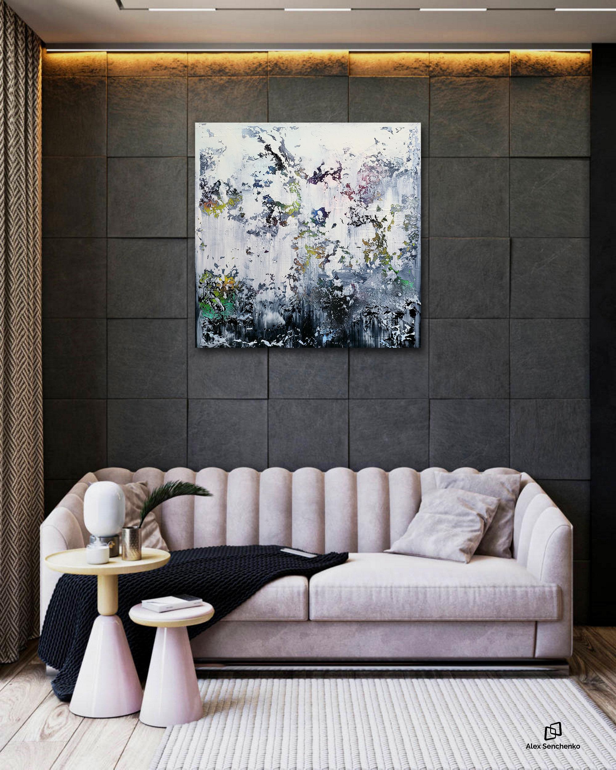 Astratto 22124 - Abstract Painting Grigio di Alex Senchenko