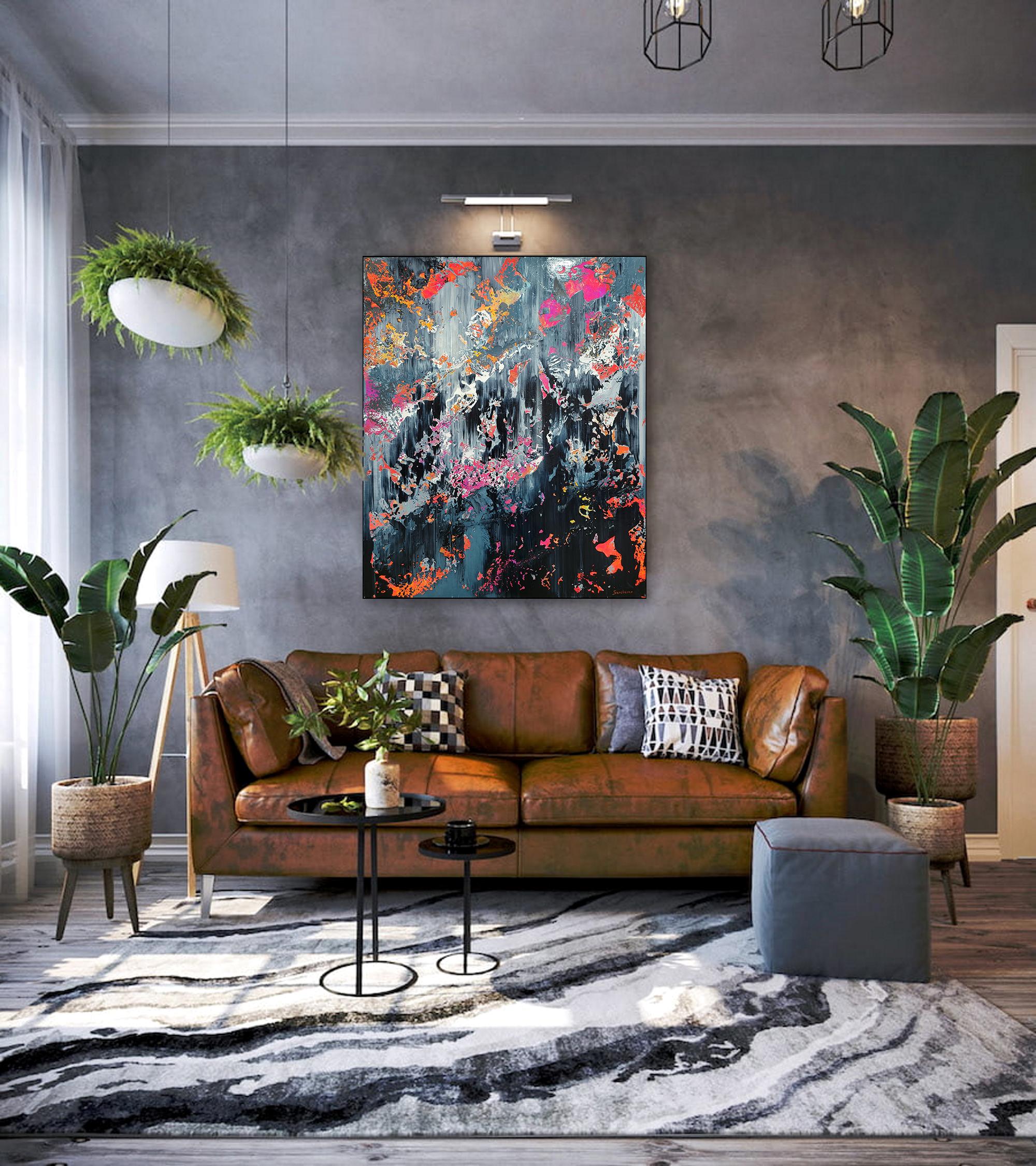Abstract 22133 - è originale, autentico e firmato personalmente dall'artista. Creato con acrilico su tela, un rivestimento trasparente e lucido protegge il tuo prezioso investimento artistico dai raggi UV, dall'umidità e dalla polvere. Il dipinto