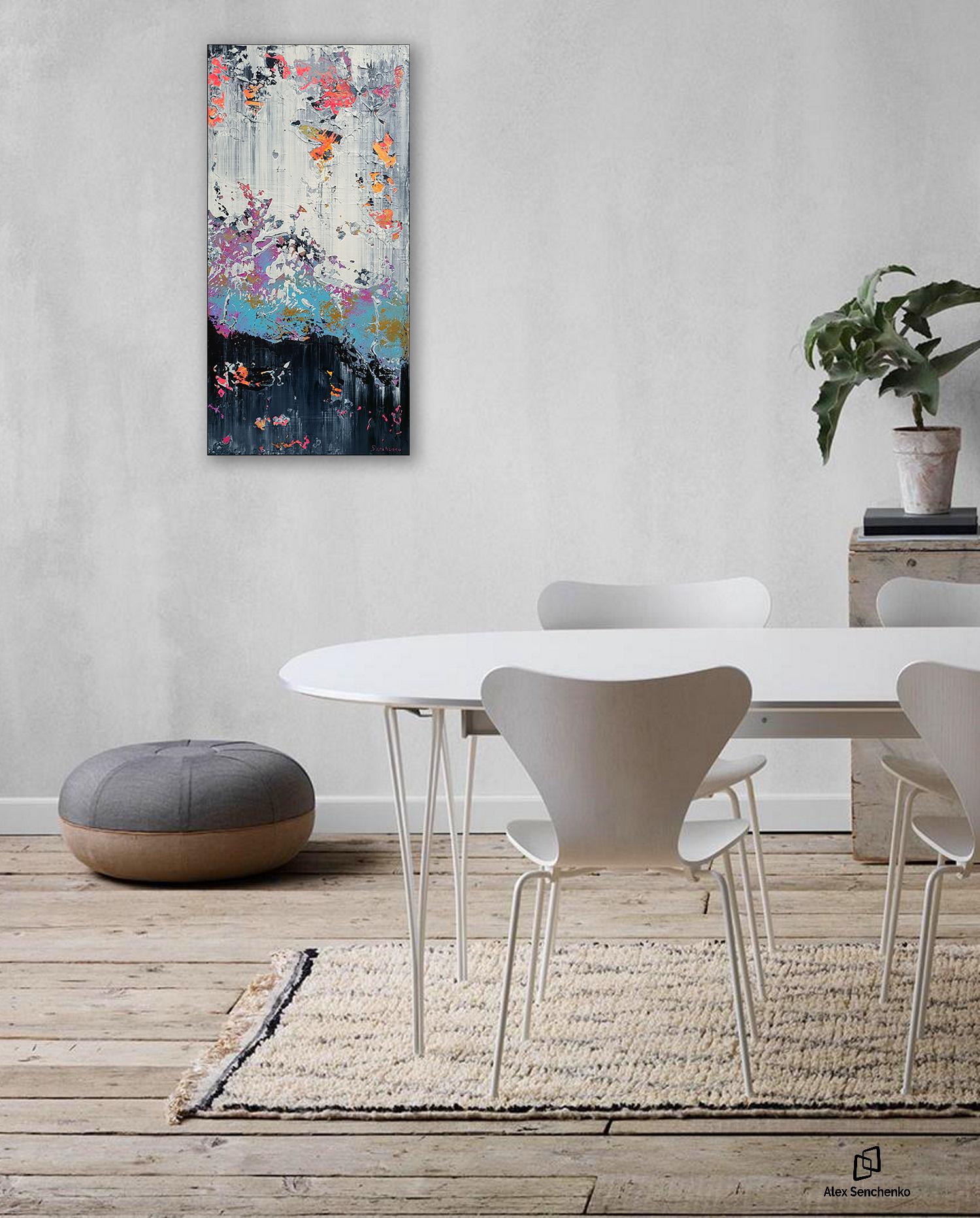 Astratto 22167 - Abstract Painting Grigio di Alex Senchenko