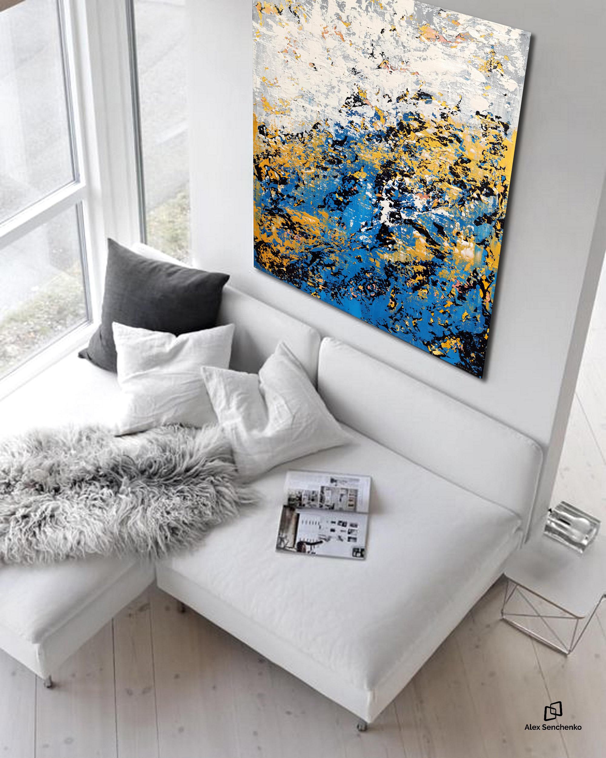 Astratto 2223 - Interior Painting Beige di Alex Senchenko