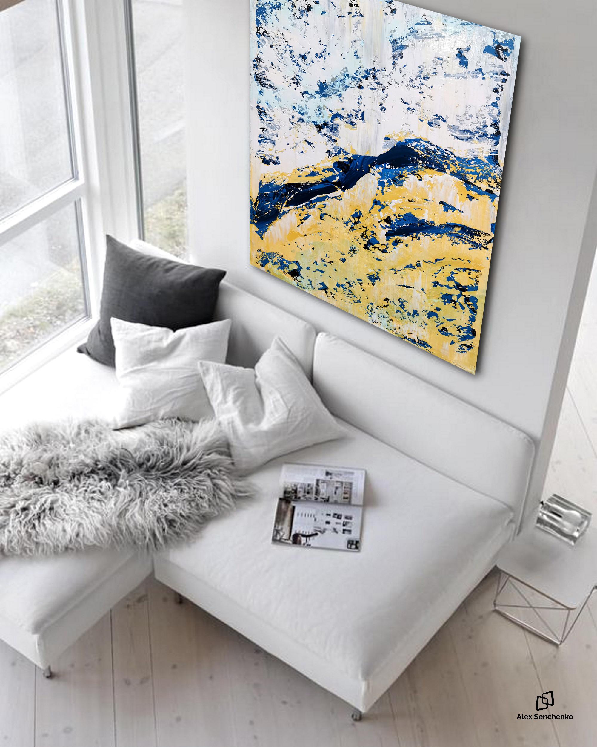 Astratto 2233 - Abstract Painting Beige di Alex Senchenko