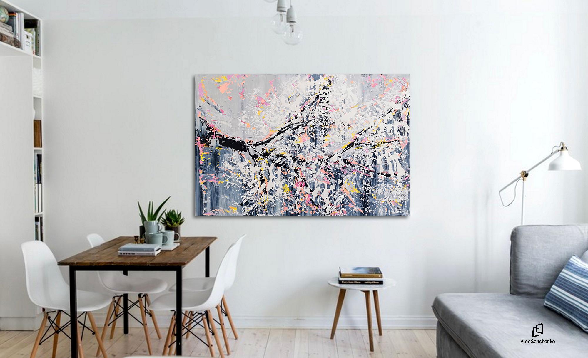 I dipinti contemporanei hanno qualcosa di etereo, quasi magico. L'incredibile espressionismo trapela dalla tela, trasformando qualsiasi stanza in un'esperienza completamente nuova. Il quadro di Alex Senchenko - Abstract 2234 - darà al tuo spazio una