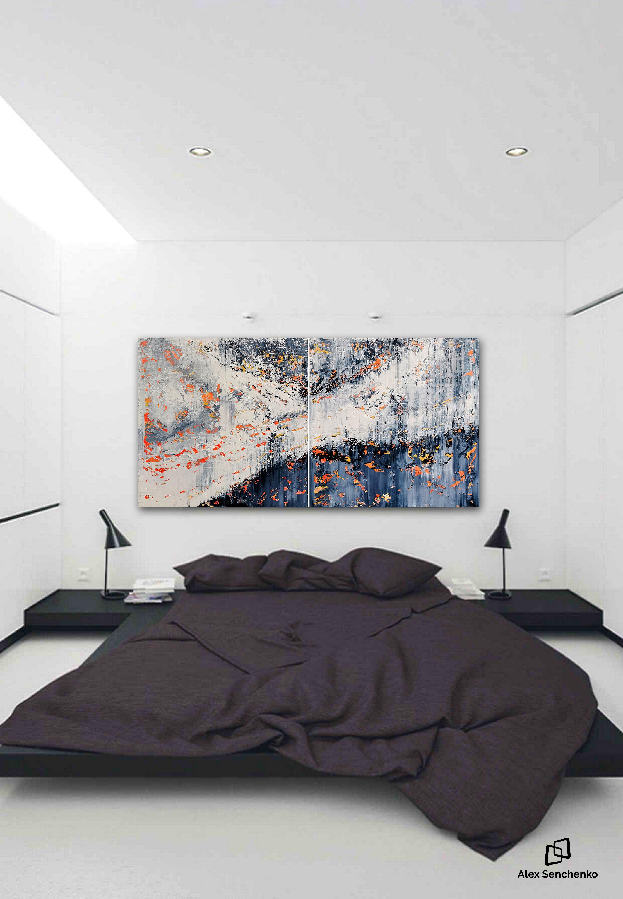 Astratto 2256 - Interior Painting Grigio di Alex Senchenko