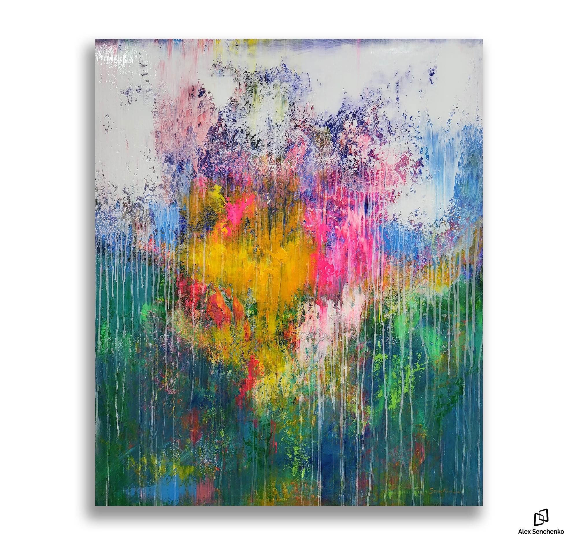 Abstract 2395 - Gray Landscape Painting by Alex Senchenko