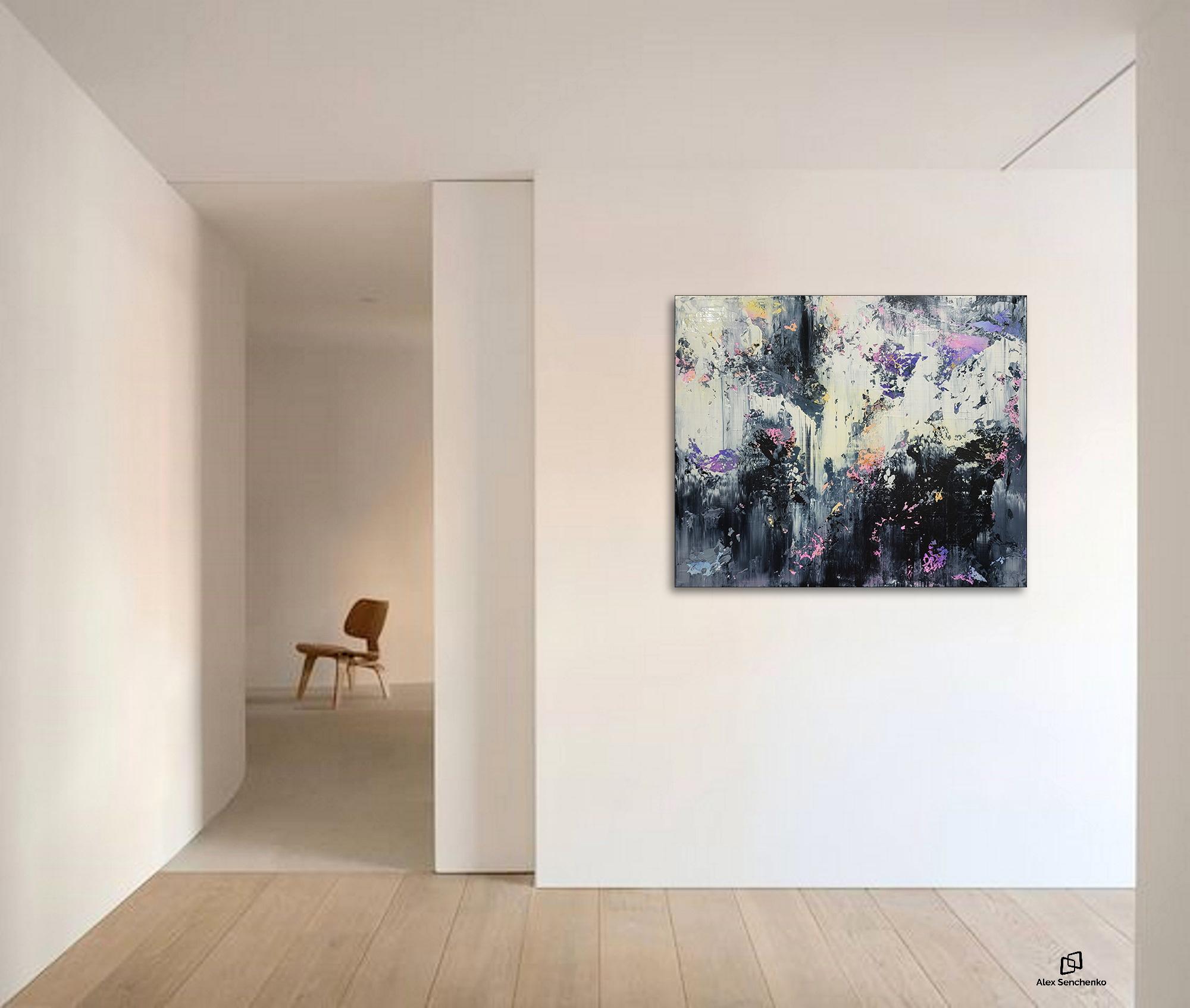 Astratto 2306 - Abstract Painting Nero di Alex Senchenko