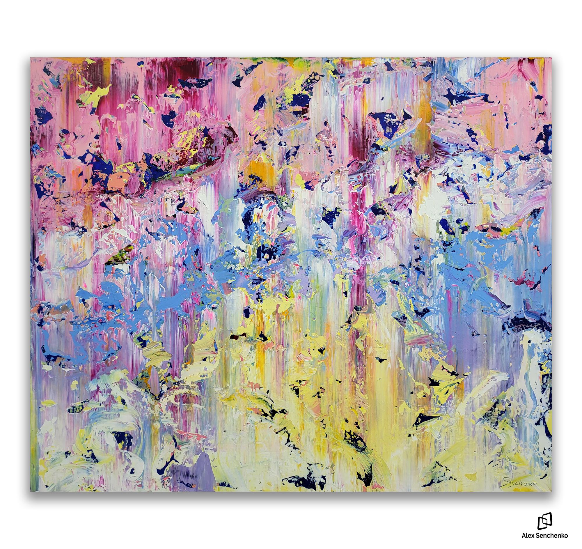 Résumé 23101 - Gris Abstract Painting par Alex Senchenko