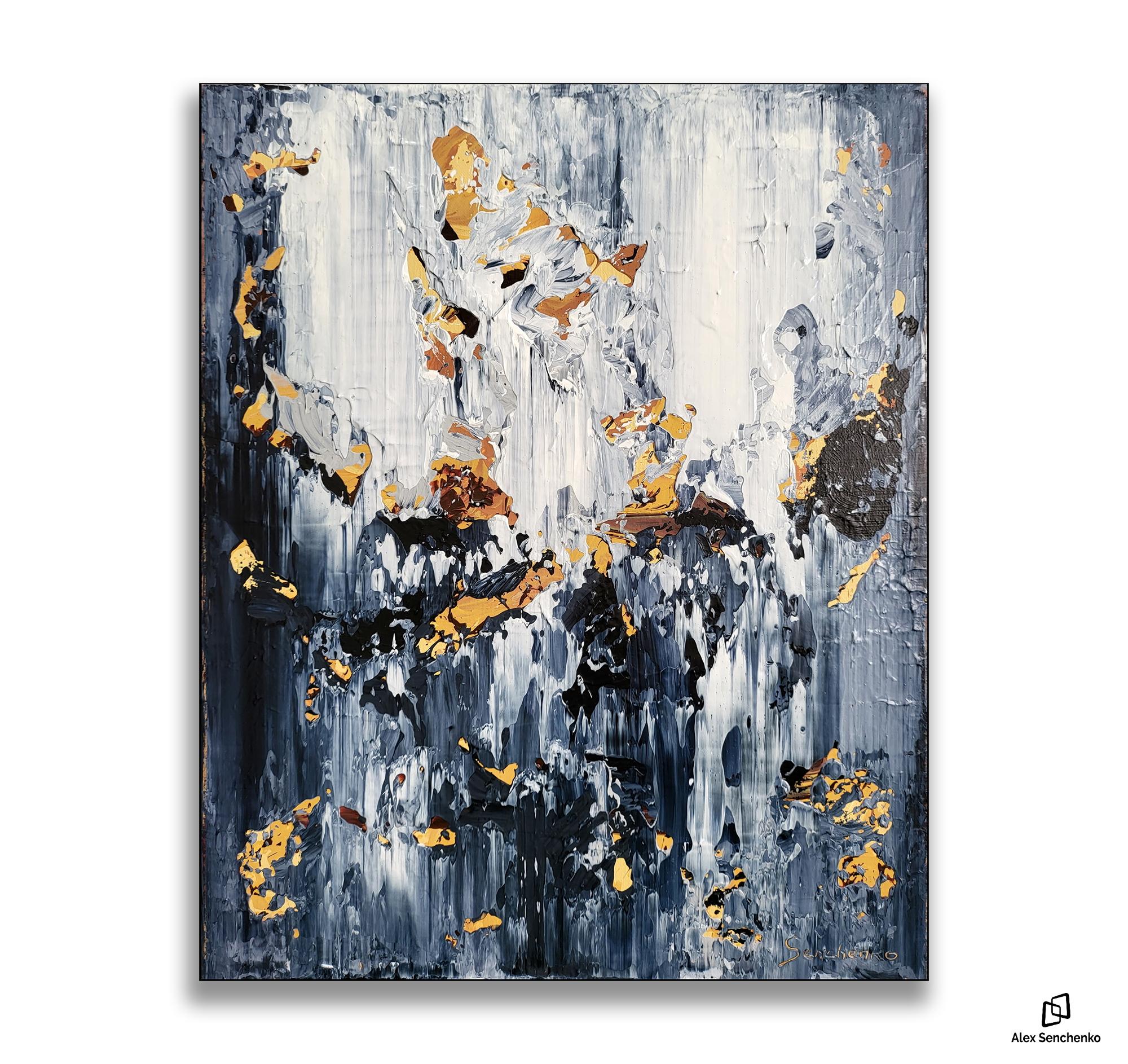 Zusammenfassung 2345 (Grau), Abstract Painting, von Alex Senchenko